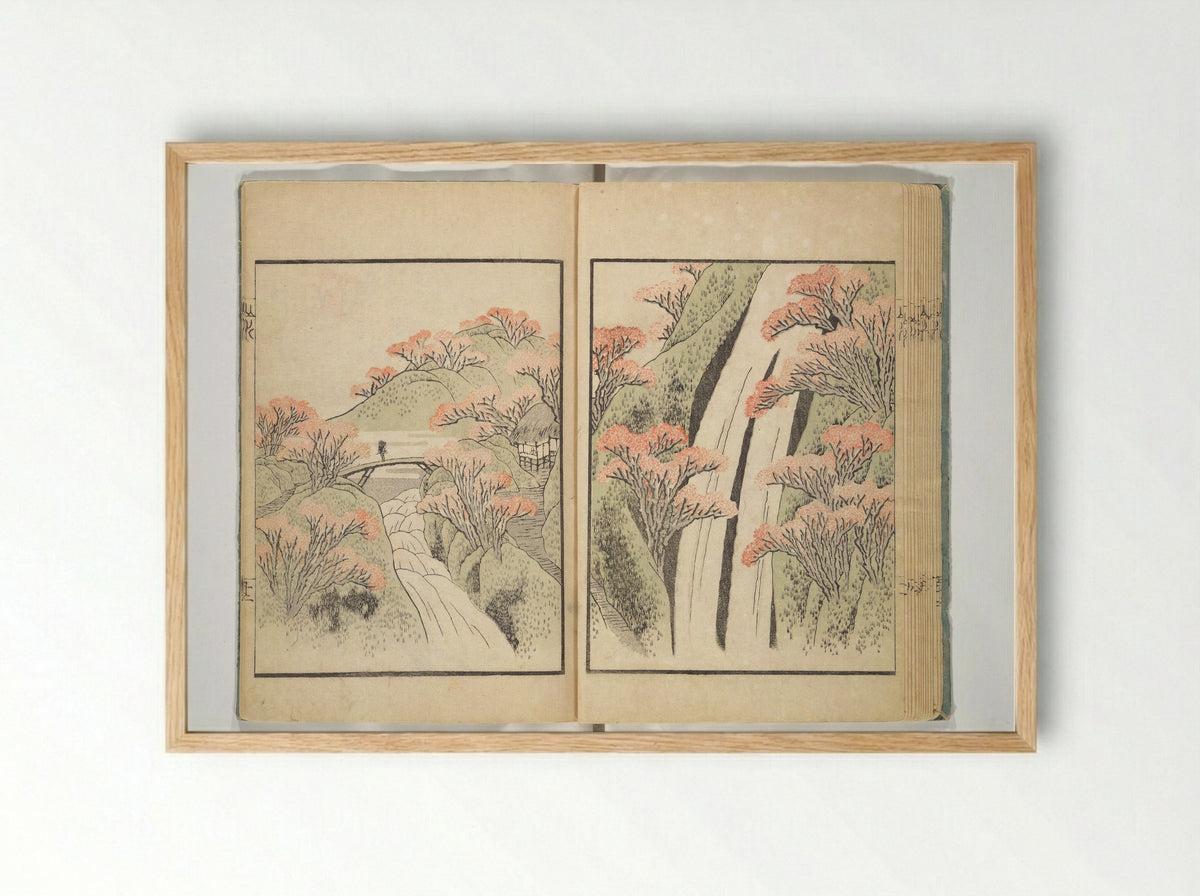 Ichirō Picture Album (Ichirō gafu) - Yashima Gakutei - Framed Print Wood