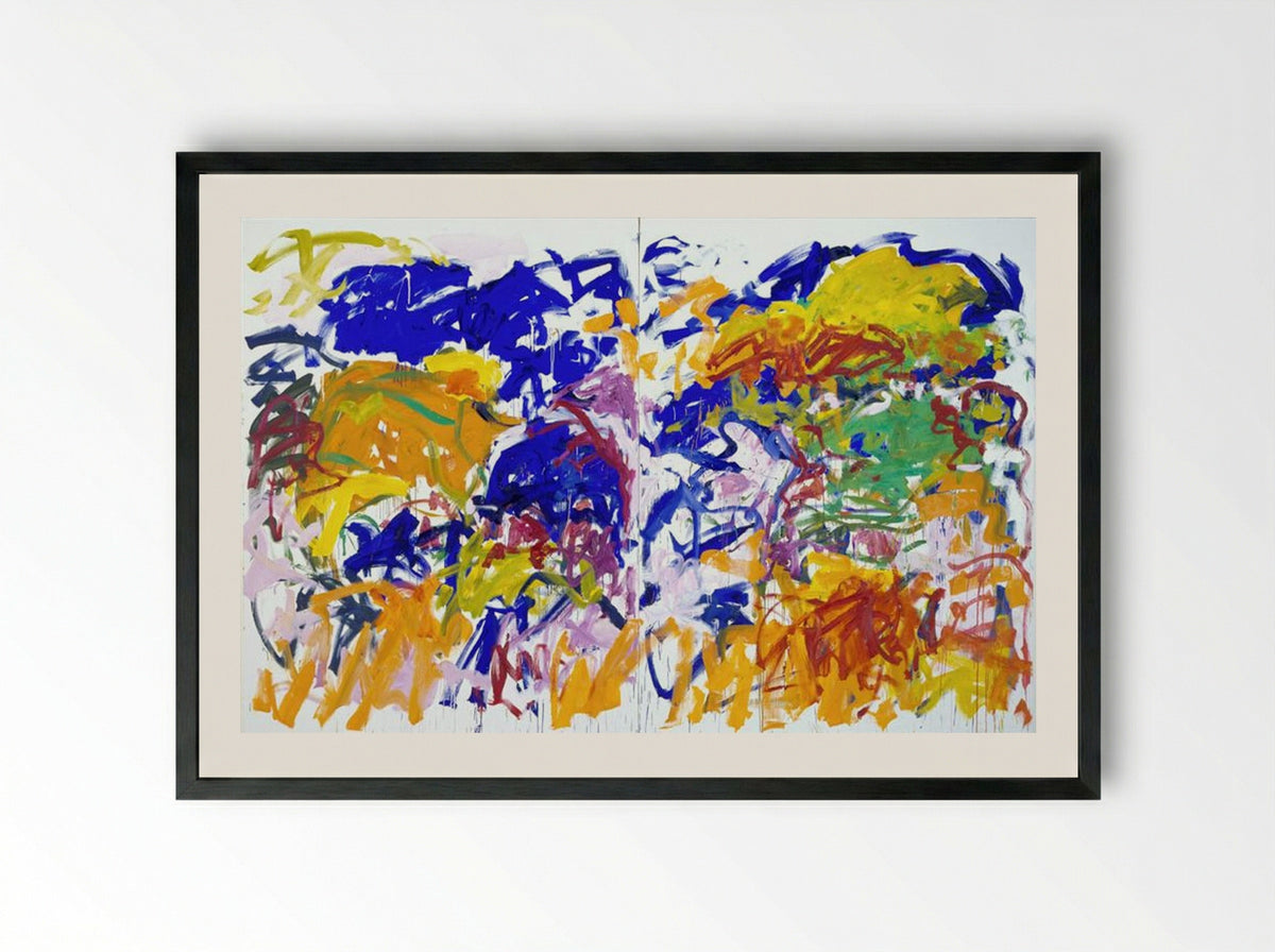 Ici - Joan Mitchell - Framed Print Black