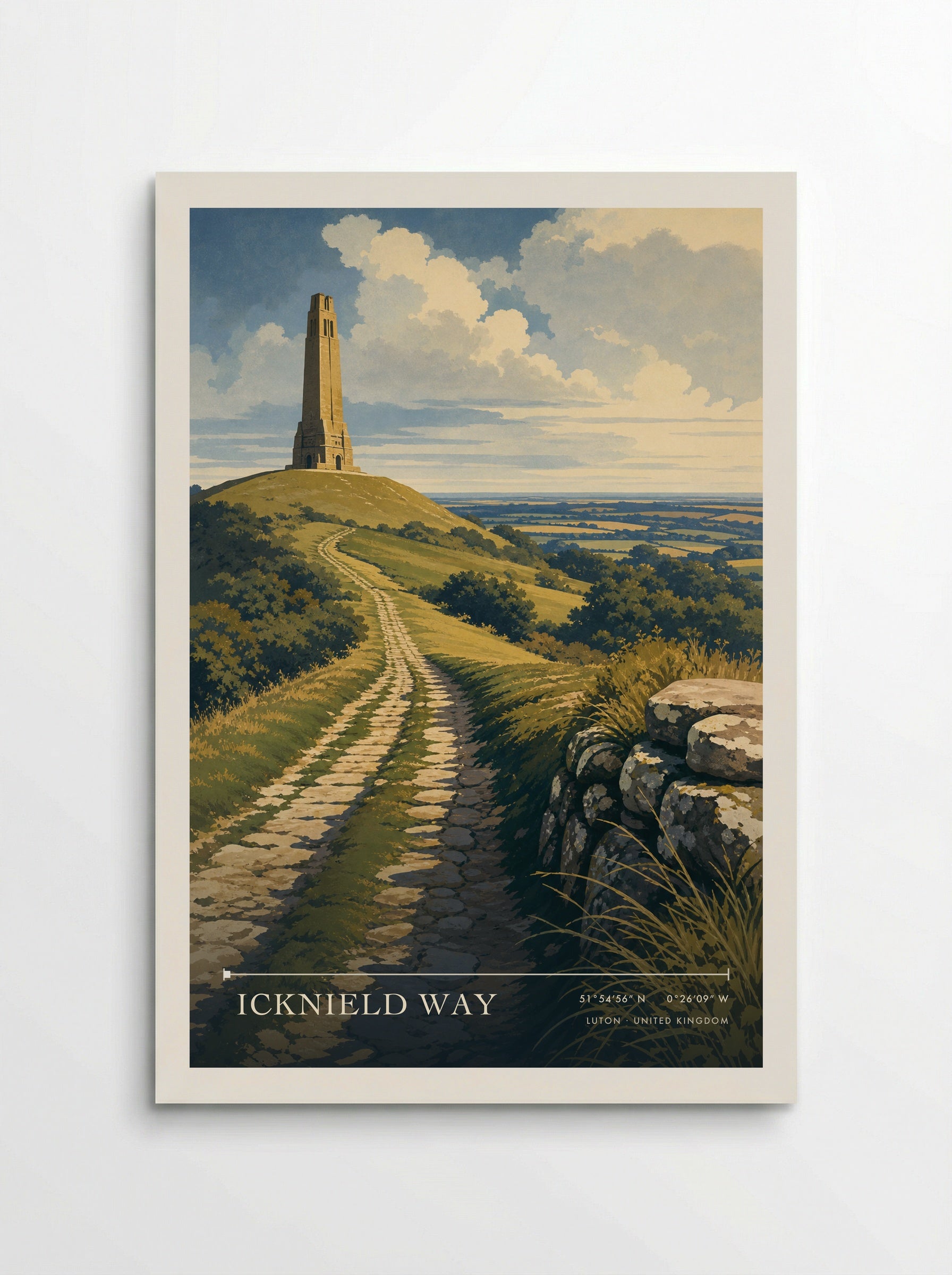 Icknield Way Luton United Kingdom Travel Poster - Poster