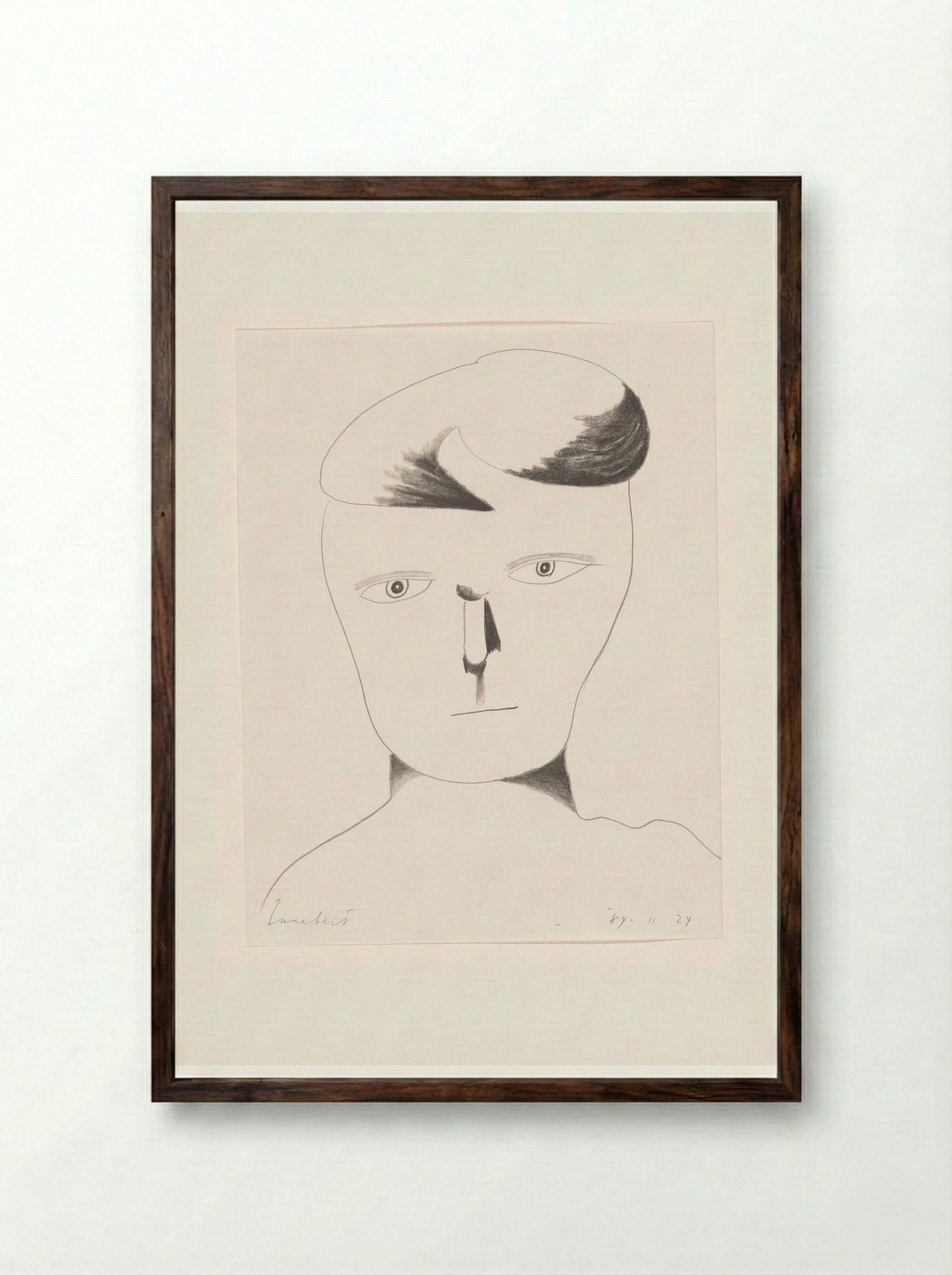 Idool met de ogen open - Lucebert - Framed Print Dark Wood