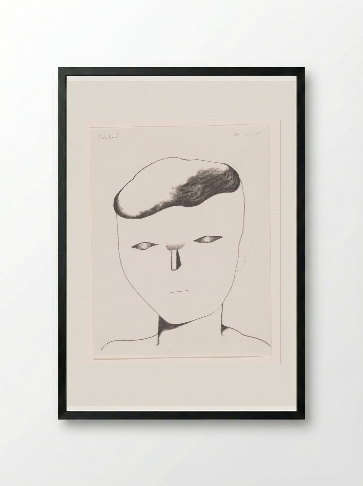 Idool met versluierde blik - Lucebert - Framed Print Black