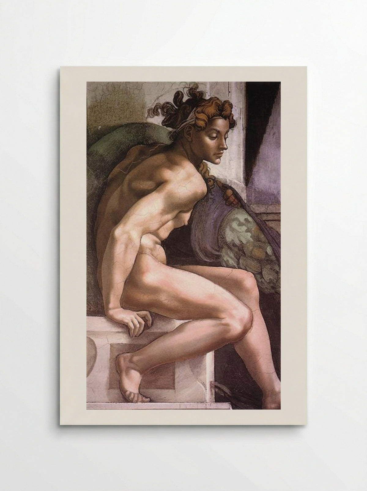 Ignudo (Sistine Chapel Ceiling) - Michelangelo Buonarroti - Poster
