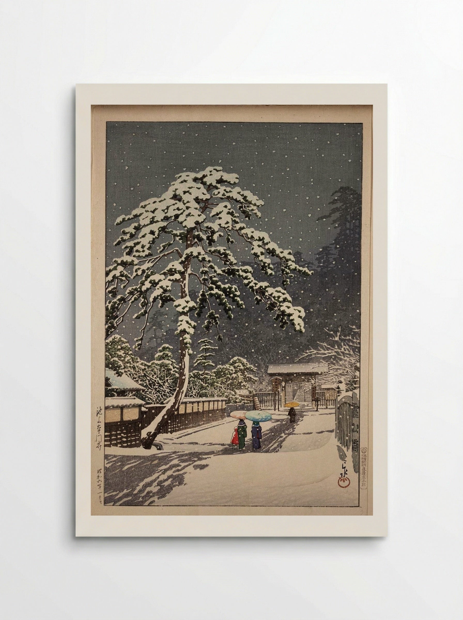 Ikegami Honmonji Temple - Hasui Kawase - Poster