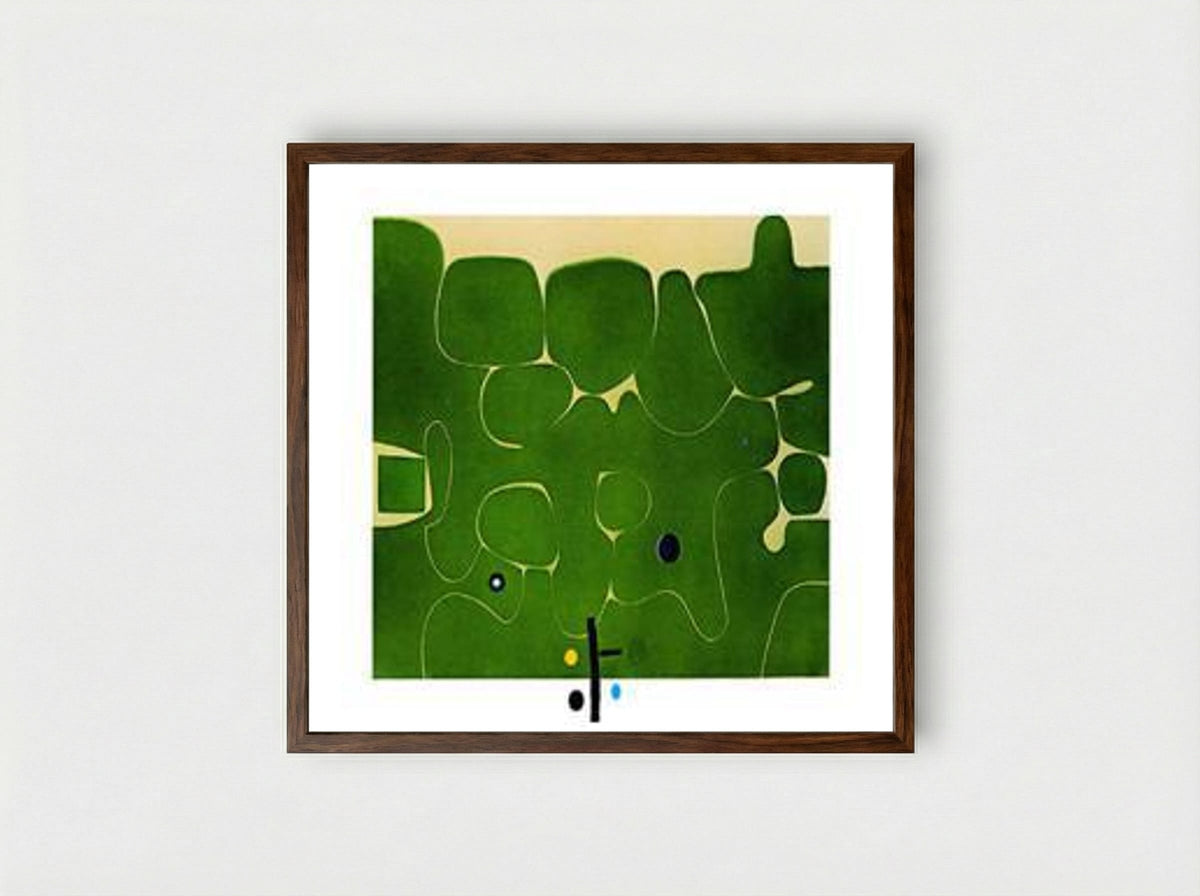 Il Labirinto della Psiche - Victor Pasmore - Framed Print Dark Wood