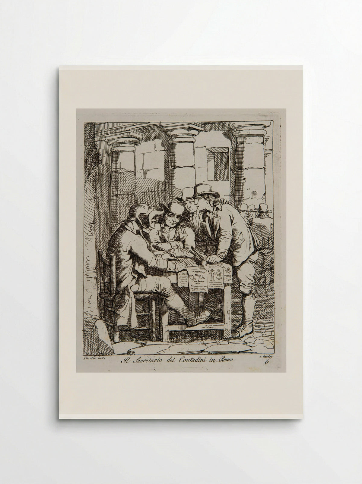 Il Segretario dei Contadini in Roma - Bartolomeo Pinelli - Poster