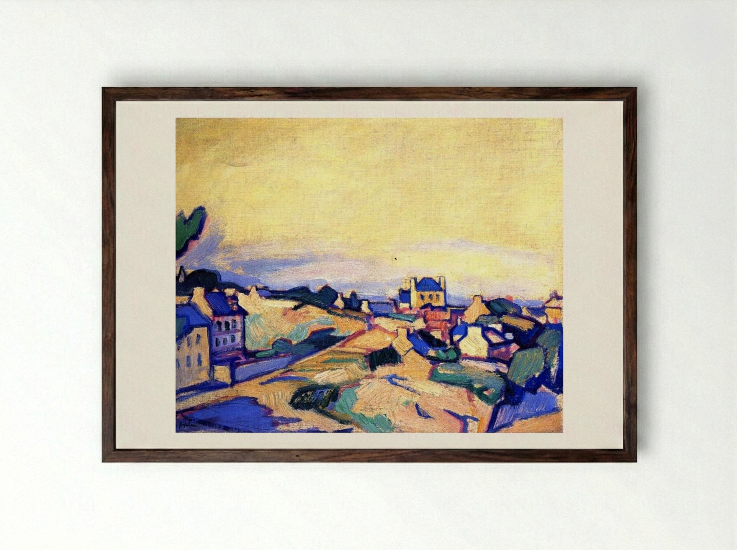 Ile de Bréhat - Samuel Peploe - Framed Print Dark Wood