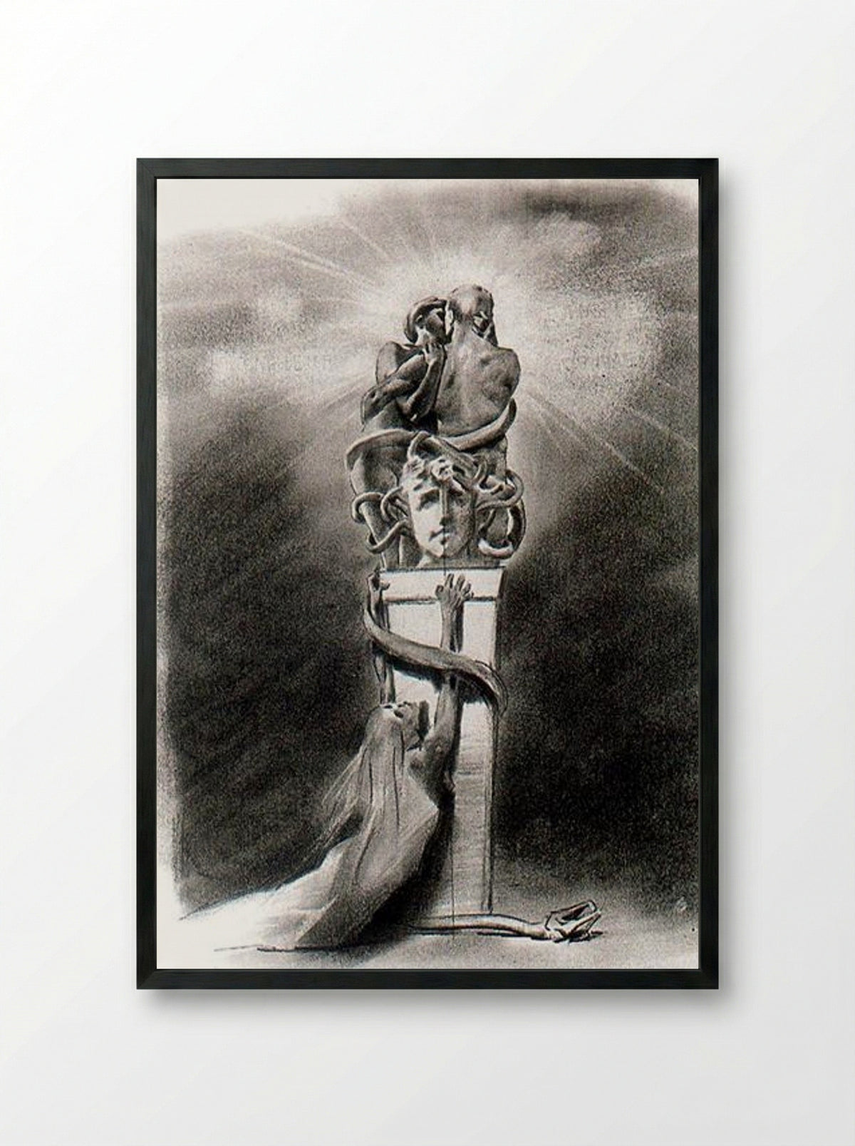 Illustration for Les Diaboliques - Félicien Rops - Framed Print Black