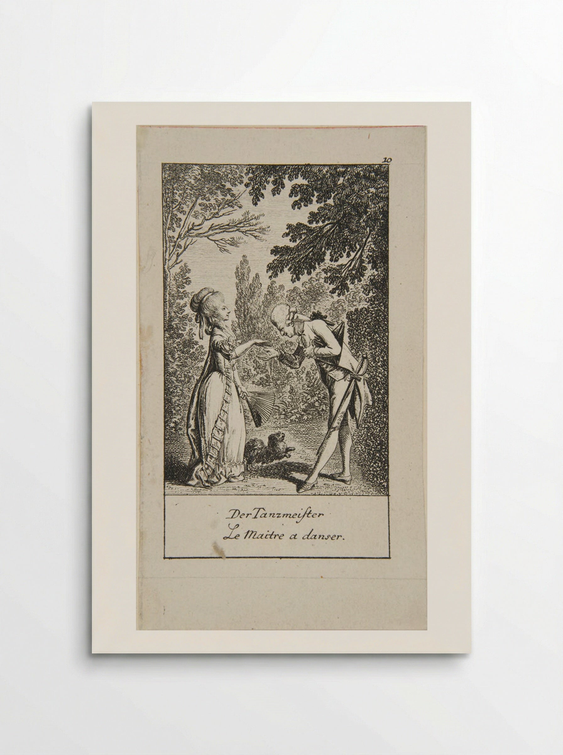 Illustration for Wedding Proposals: The Dance Master - Daniel Nikolaus Chodowiecki - Poster