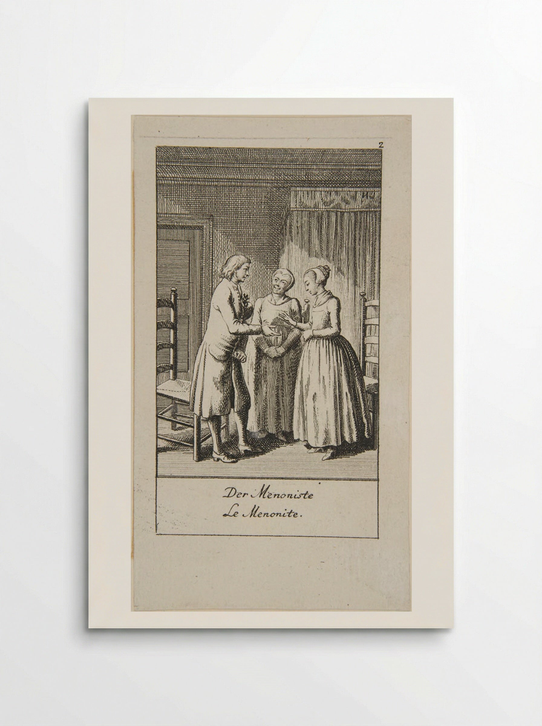 Illustration for Wedding Proposals: The Mennonite - Daniel Nikolaus Chodowiecki - Poster