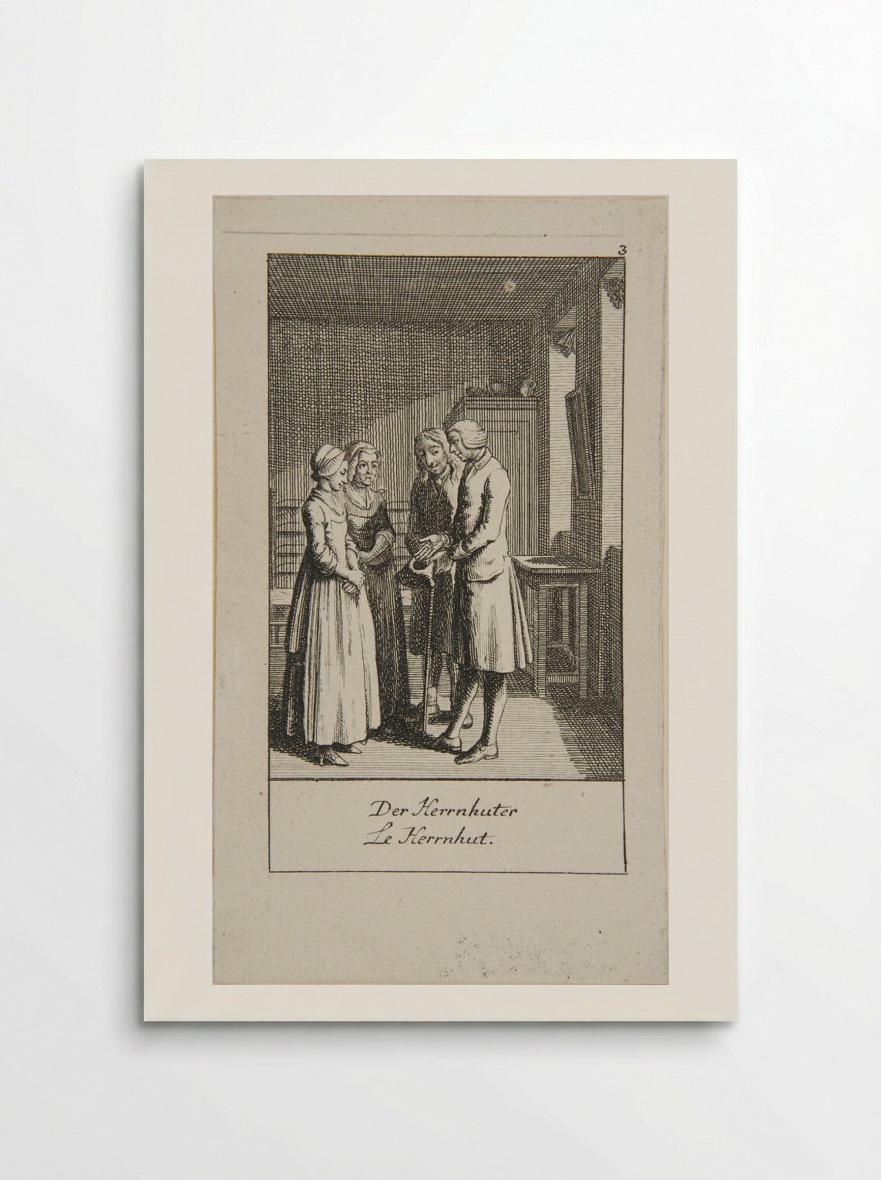 Illustration for Wedding Proposals: The Moravian - Daniel Nikolaus Chodowiecki - Poster