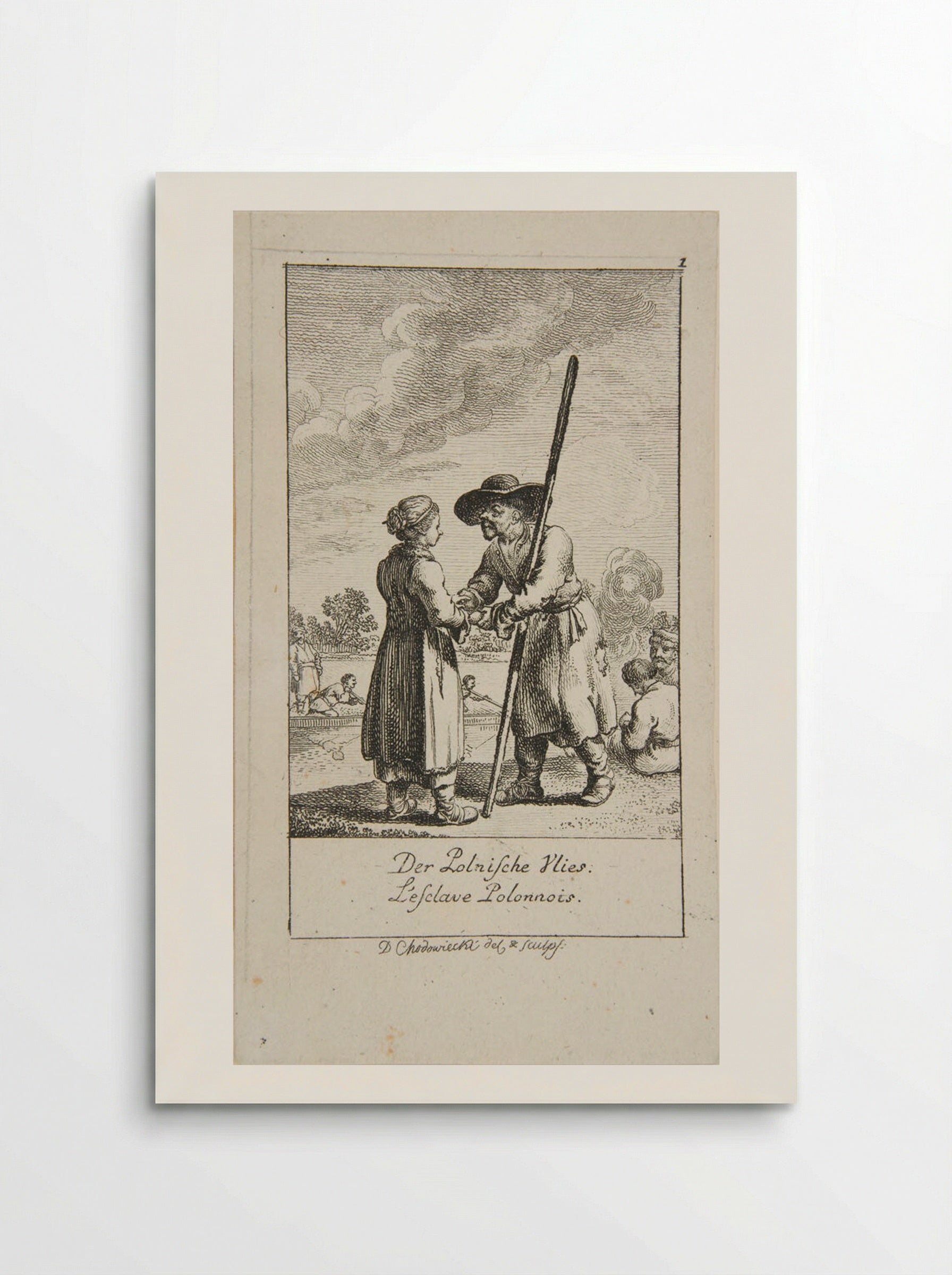 Illustration for Wedding Proposals: The Polish Slaves - Daniel Nikolaus Chodowiecki - Poster