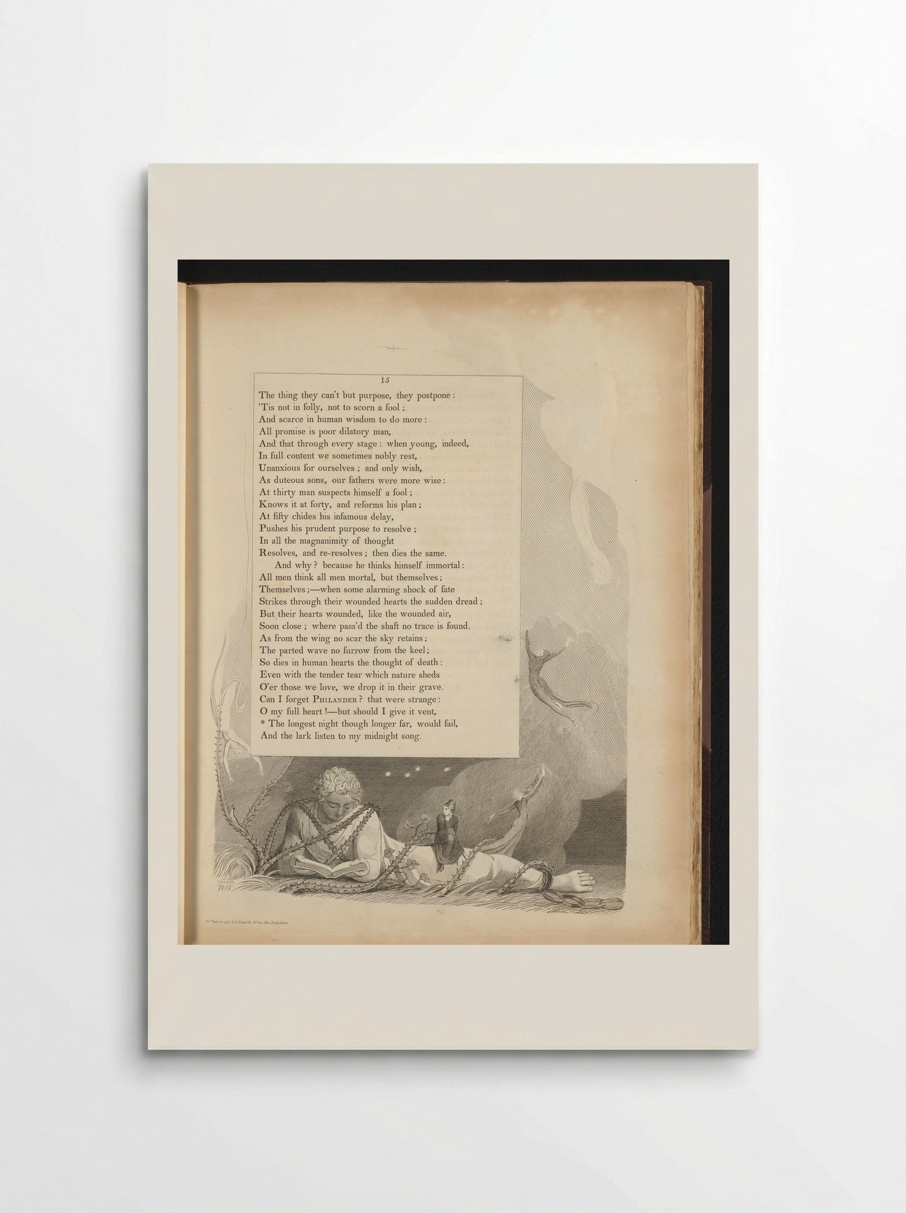 Illustration to Edward Young's Night Thoughts, Page 15 - William Blake - Poster