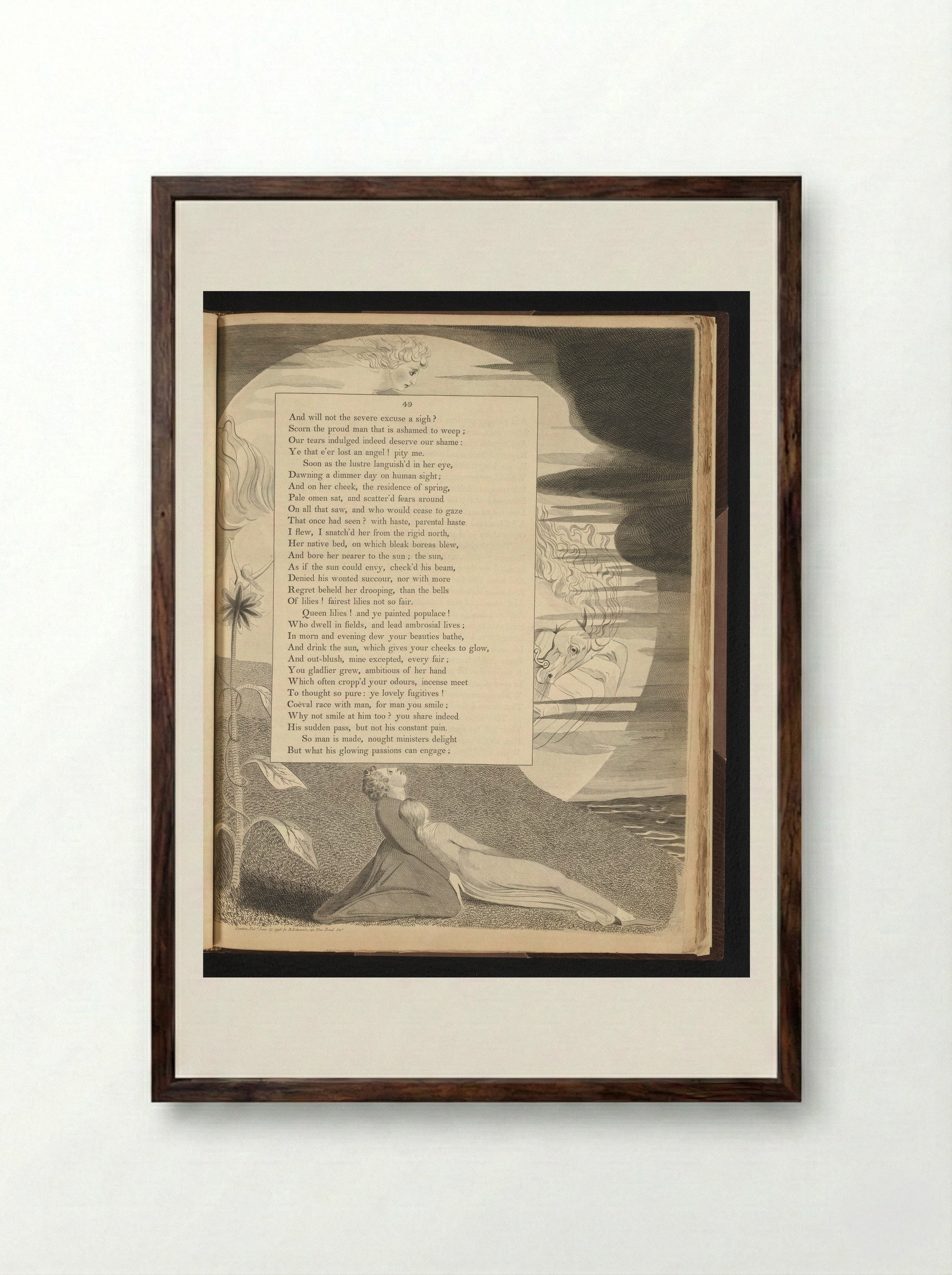 Illustration to Edward Young's Night Thoughts - William Blake - Framed Print Dark Wood