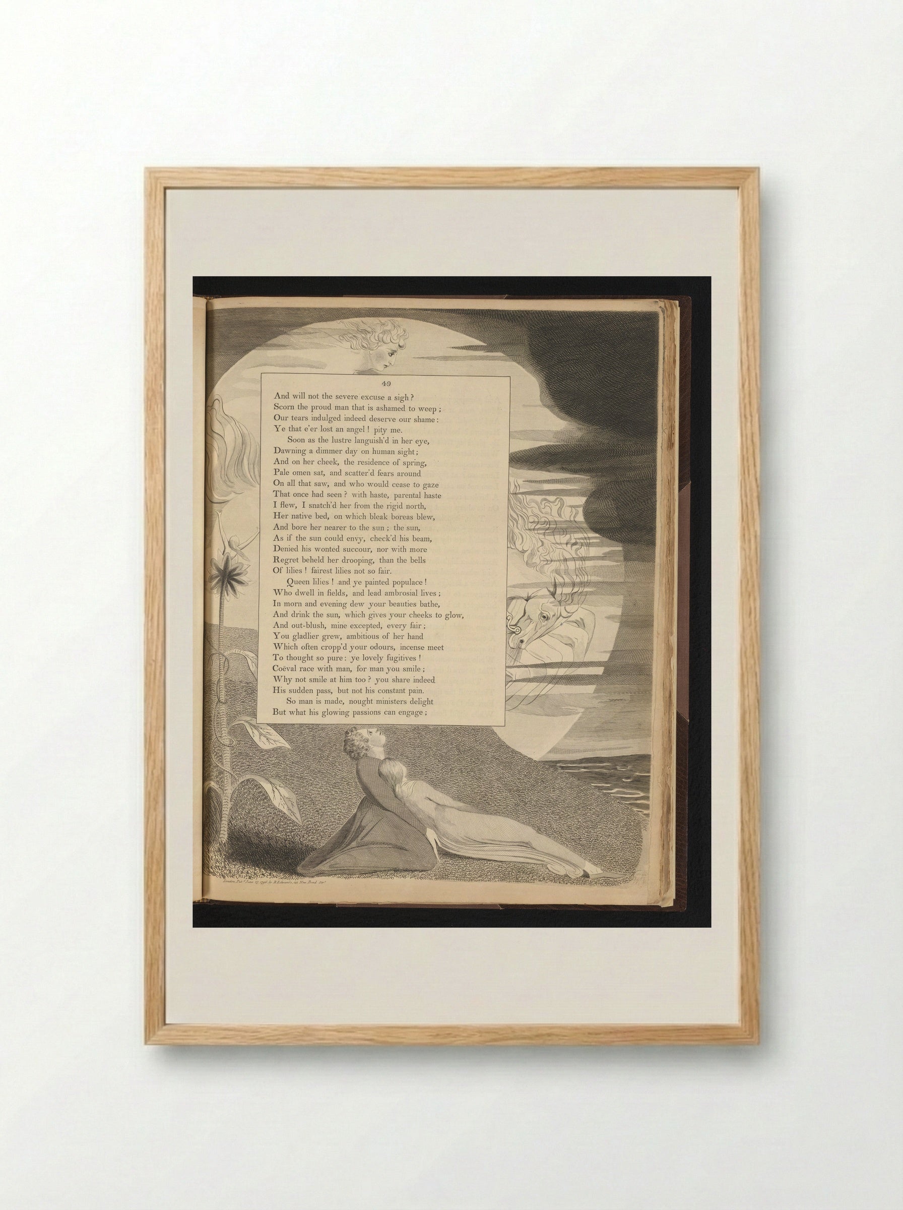 Illustration to Edward Young's Night Thoughts - William Blake - Framed Print Wood