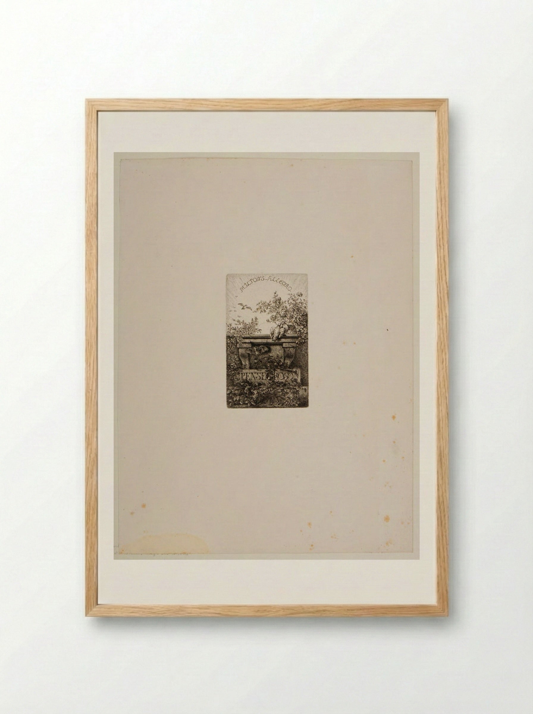 Illustration to Milton's Allegro and Penseroso - Ferdinand Kobell - Framed Print Wood