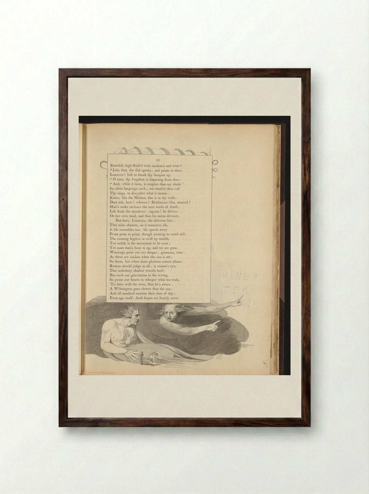 Illustration to Night Thoughts - William Blake - Framed Print Dark Wood