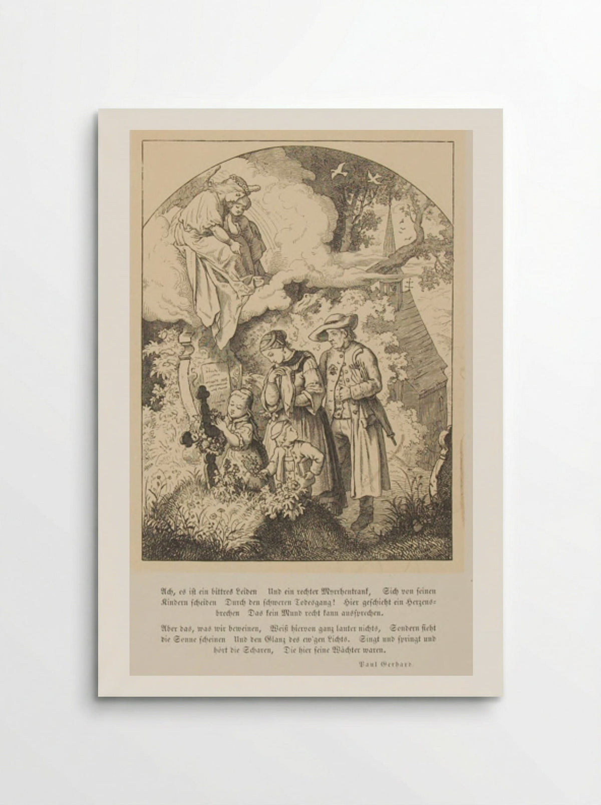 Illustration to a Poem by Paul Gerhard - Adrian Ludwig Richter - Poster