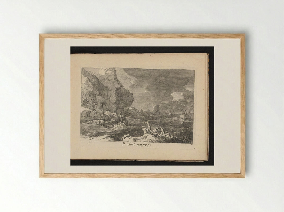Ils Sont Naufrage - Gaspard Duchange - Framed Print Wood