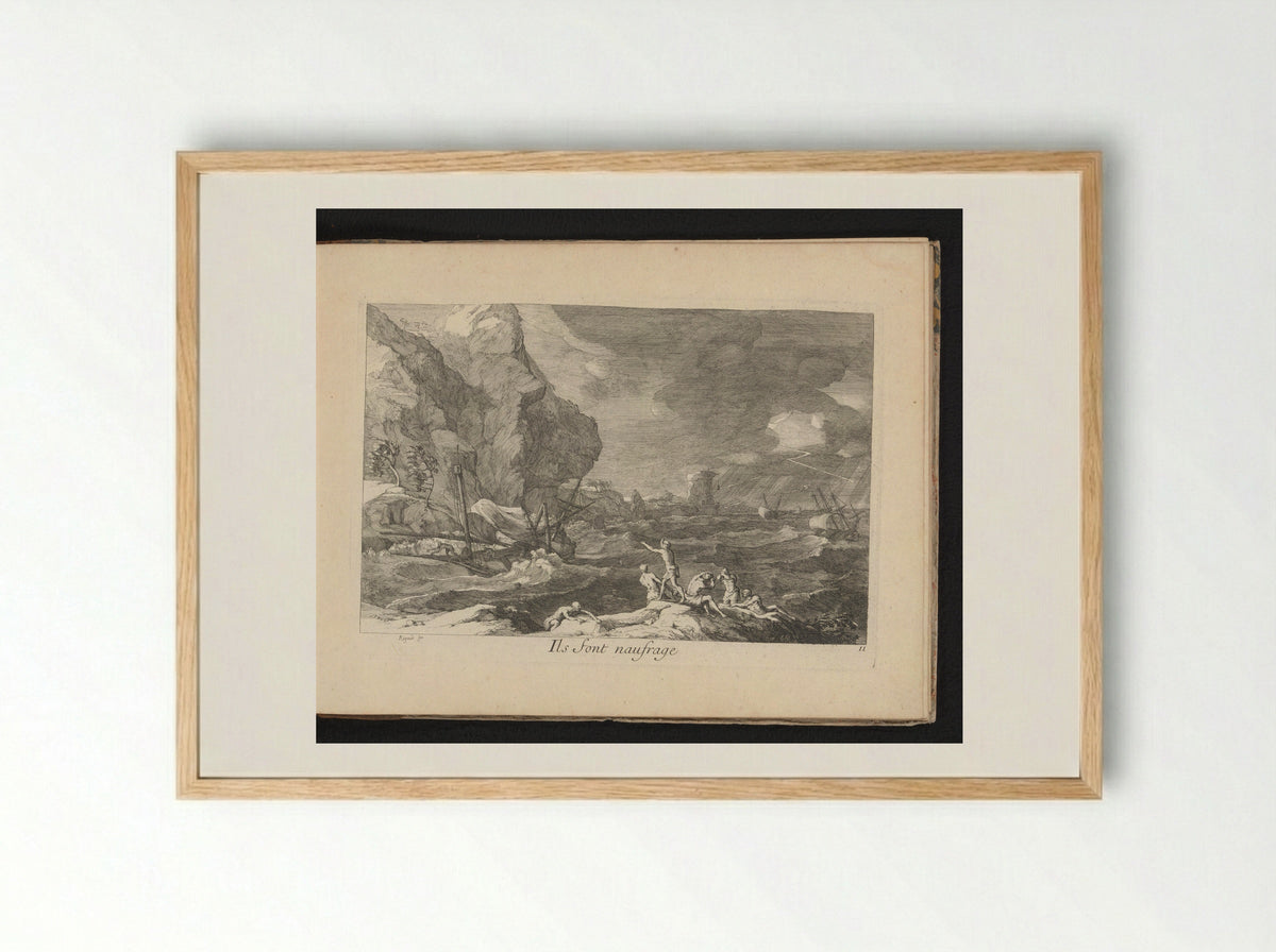 Ils Sont Naufrage - Gaspard Duchange - Framed Print Wood
