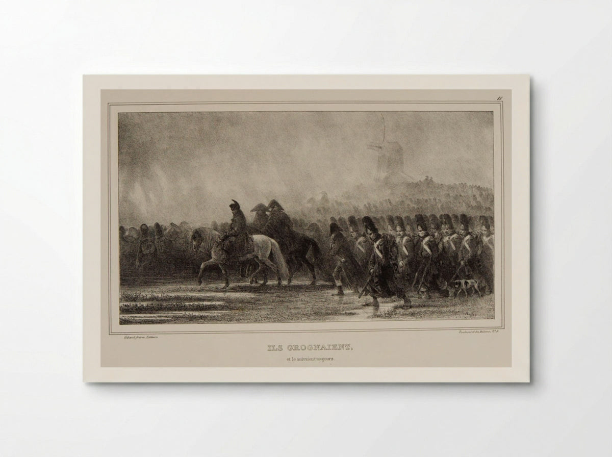 Ils grognaient, et le suivaient toujours - Denis-Auguste-Marie Raffet - Poster