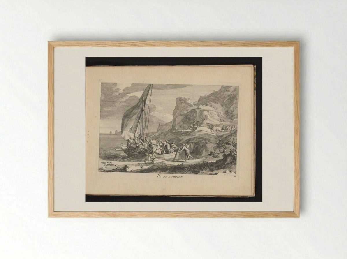 Ils se sauvent - Gaspard Duchange - Framed Print Wood