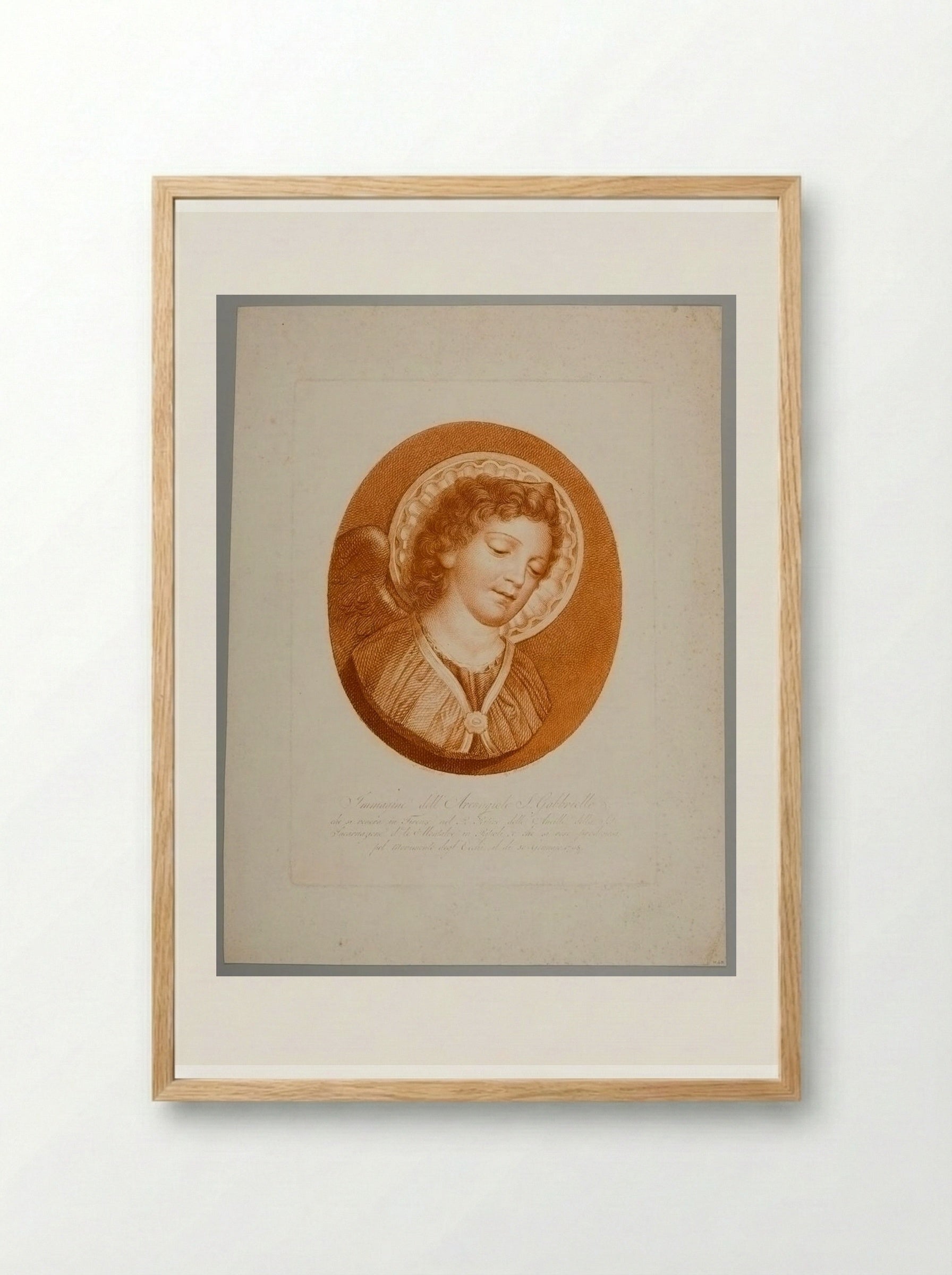 Image of the Archangel Gabriel - Raphael Morghen - Framed Print Wood