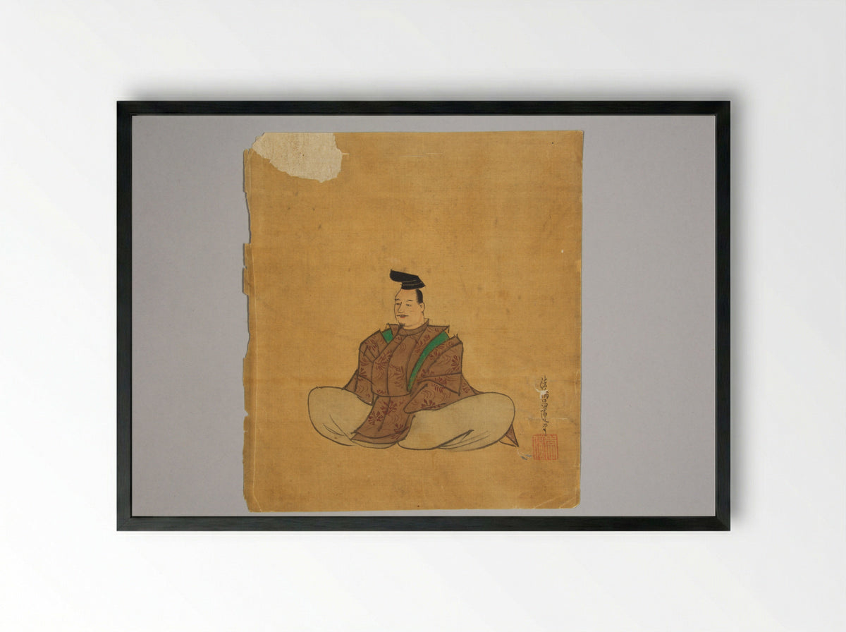 Imaginary Portraits of Famous Poets - Kano Shōun - Framed Print Black