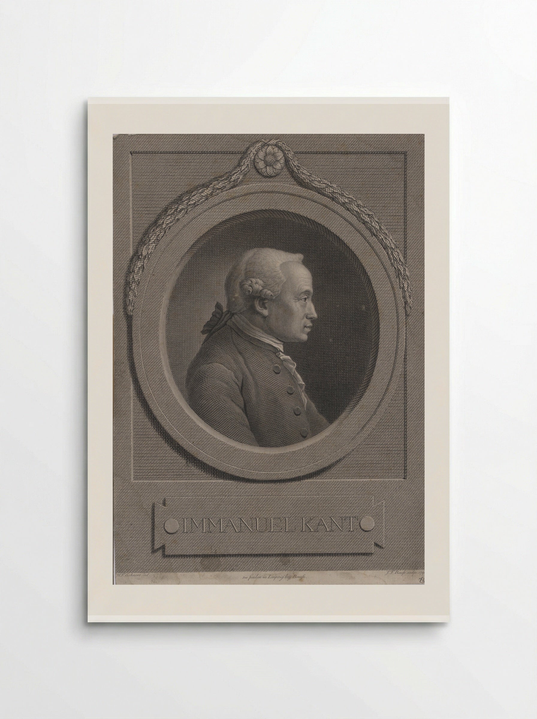 Immanuel Kant - Johann Friedrich Bause - Poster