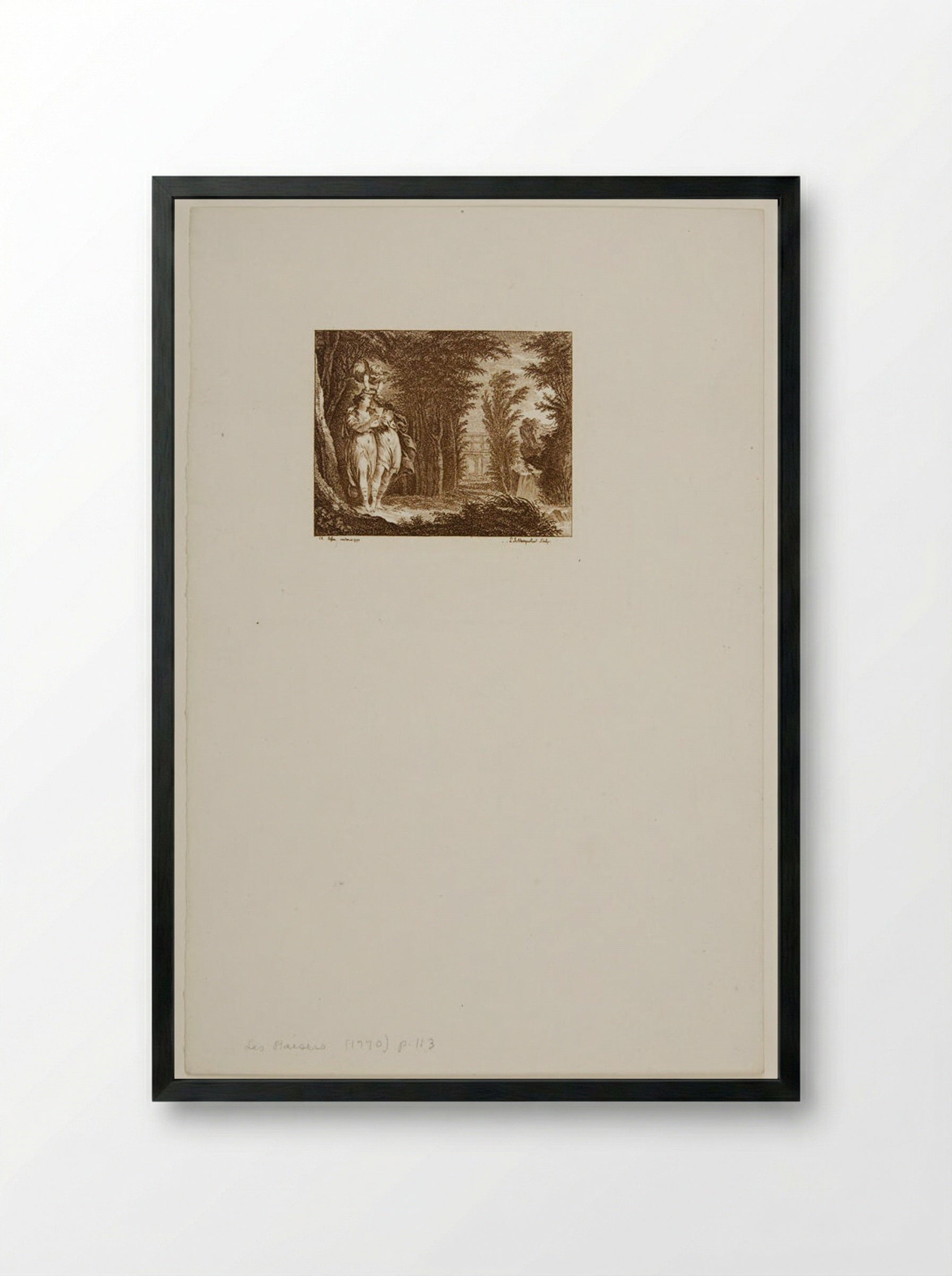 Immortality, Illustration to Les Baisers - Louis Joseph Masquelier - Framed Print Black