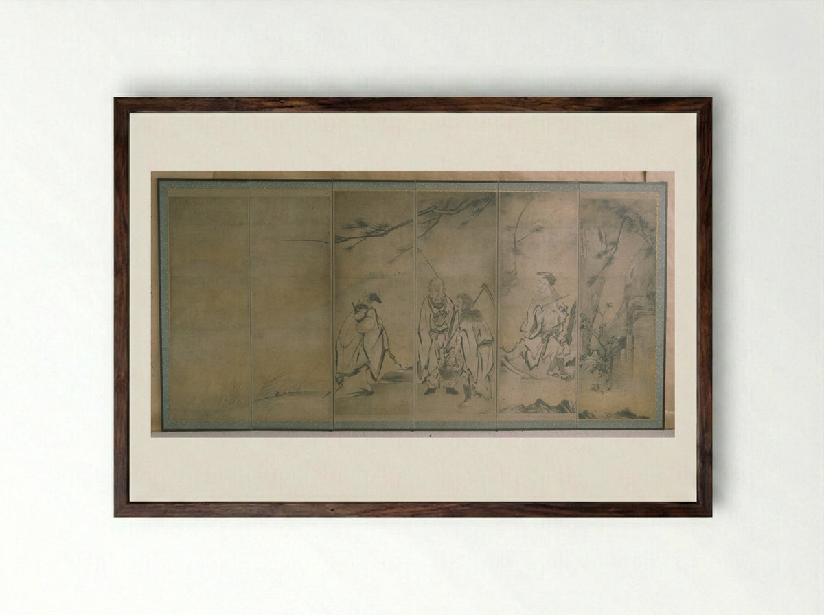 Immortals - Hasegawa Sakon - Framed Print Dark Wood