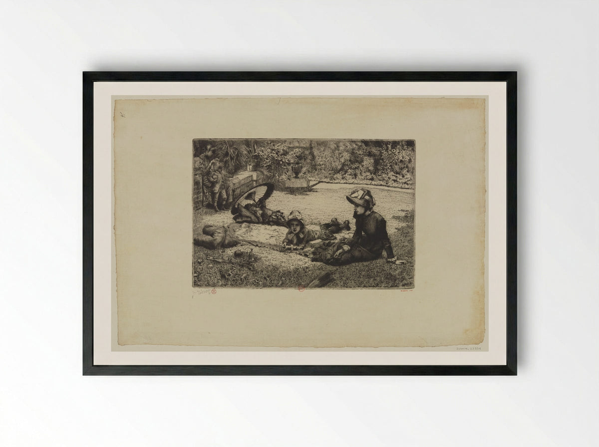 In Full Sunlight (En plein soleil) - James Tissot - Framed Print Black