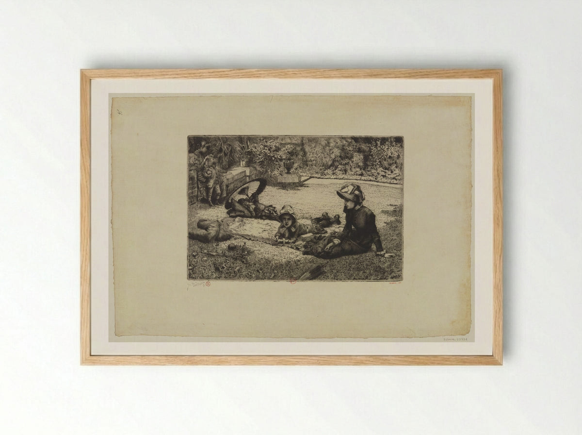 In Full Sunlight (En plein soleil) - James Tissot - Framed Print Wood