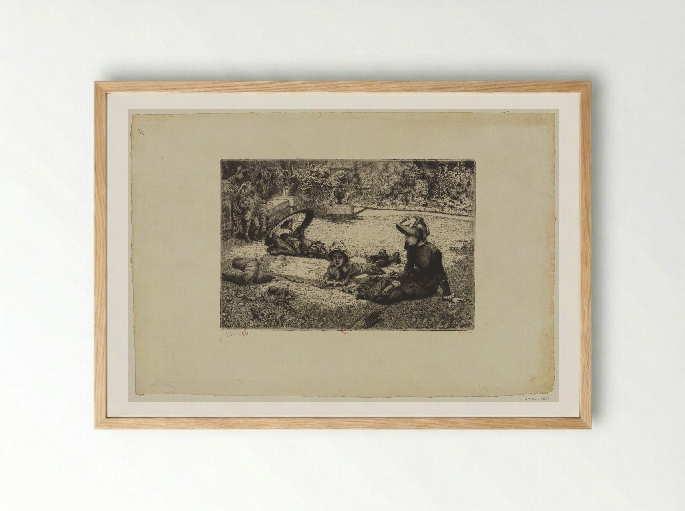 In Full Sunlight (En plein soleil) - James Tissot - Framed Print Wood