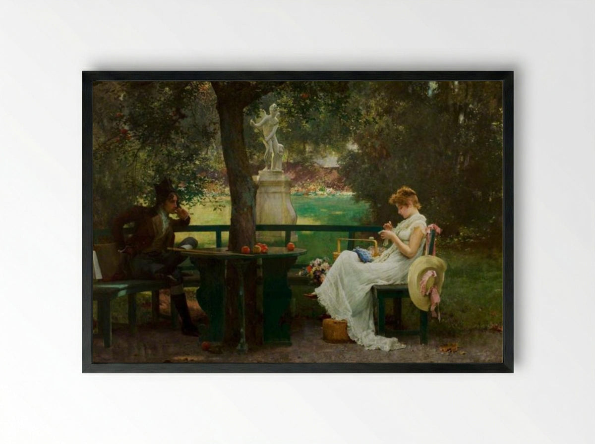 In Love - Marcus Stone - Framed Print Black