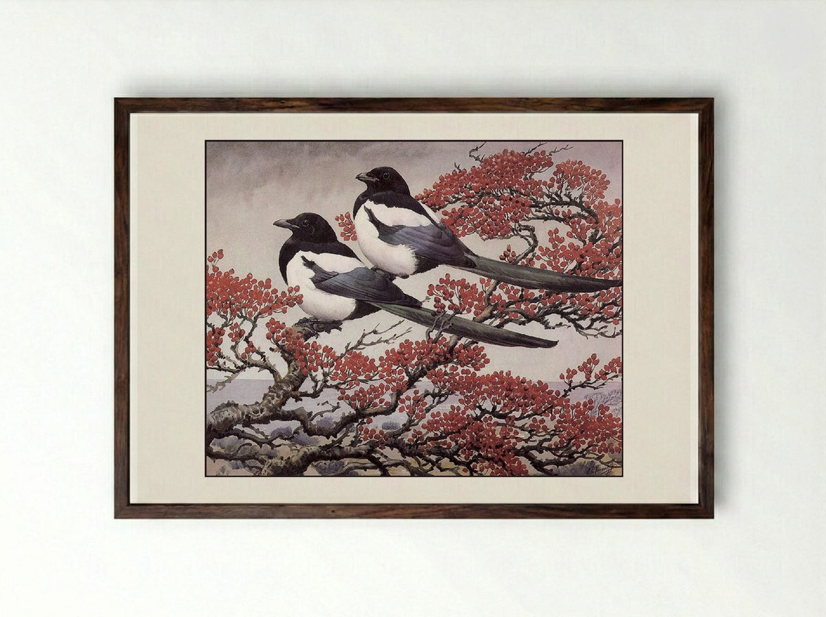 In The Thorn Tree - Charles Tunnicliffe - Framed Print Dark Wood
