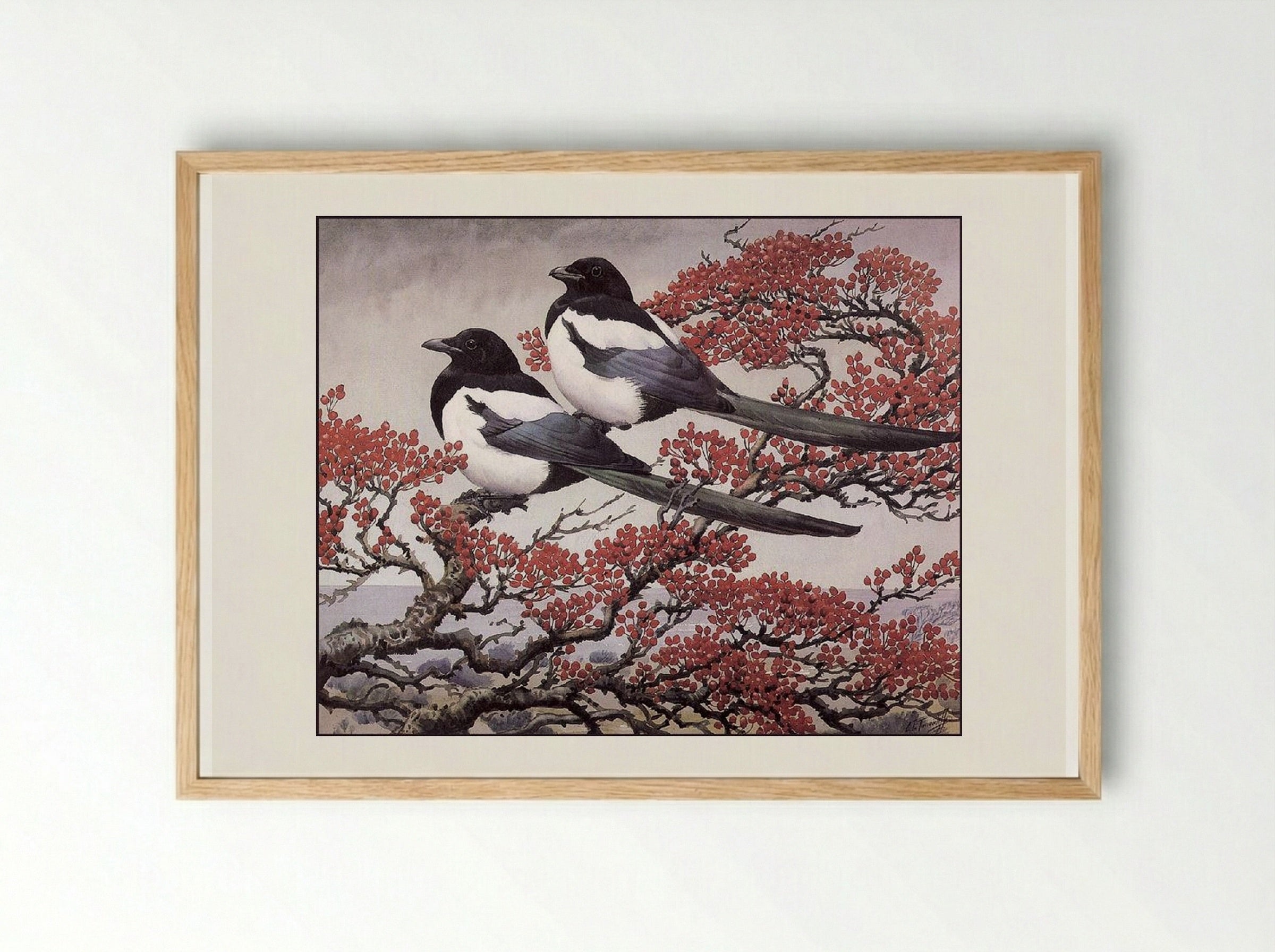 In The Thorn Tree - Charles Tunnicliffe - Framed Print Wood
