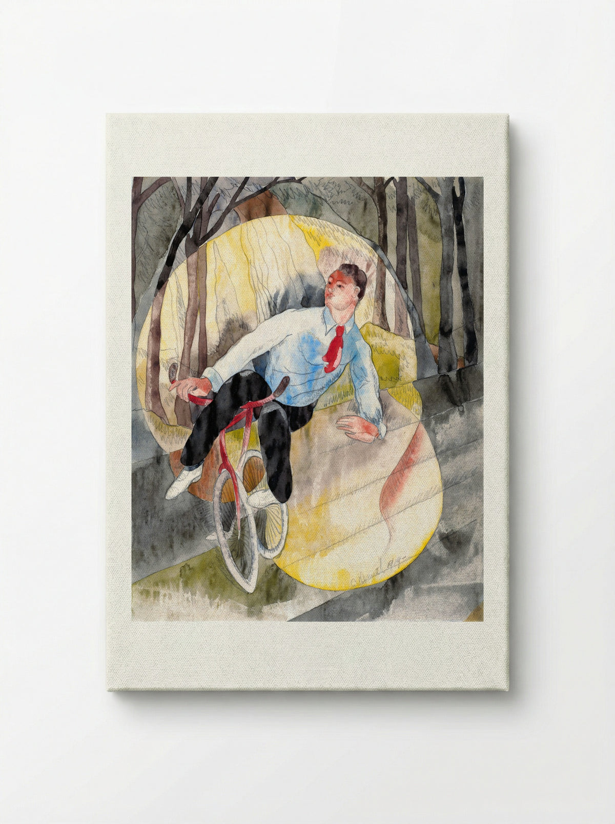 In Vaudeville: The Bicycle Rider - Charles Demuth - Canvas