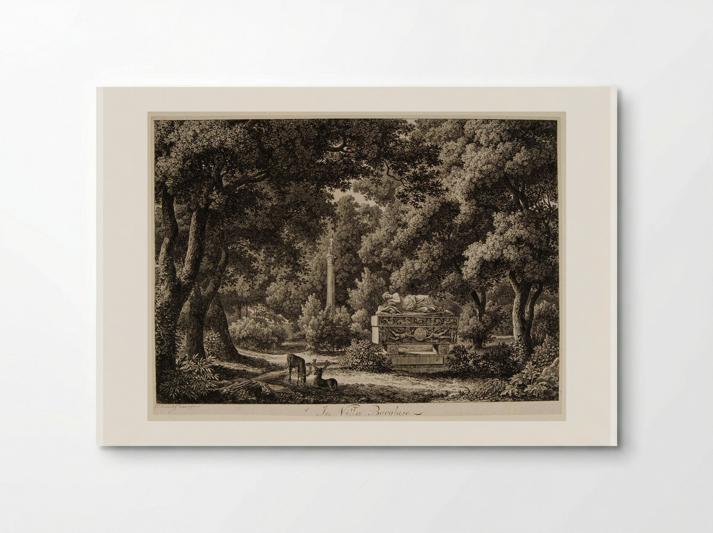 In Villa Borghese - Johann Christian Reinhart - Poster