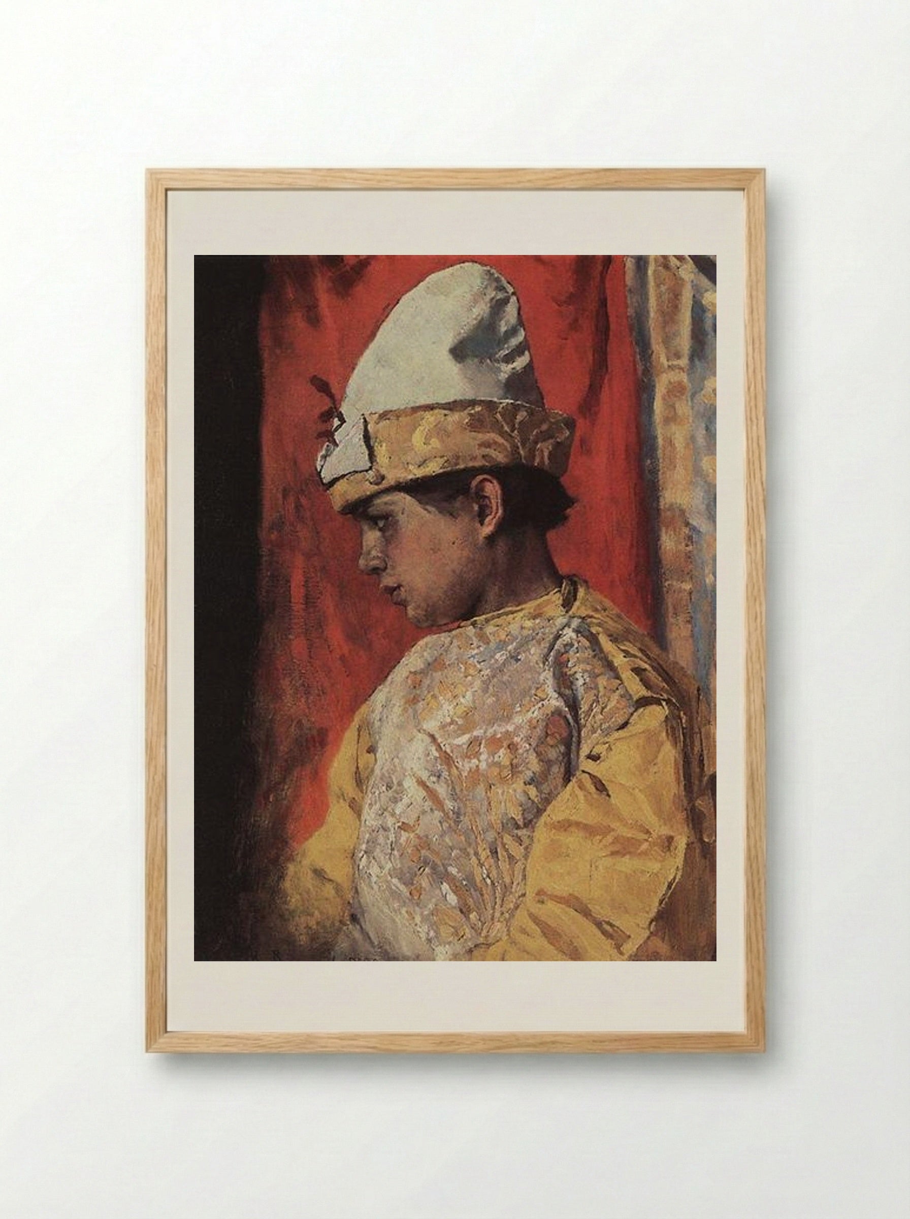 In a Buffoon's Costume - Viktor Vasnetsov - Framed Print Wood