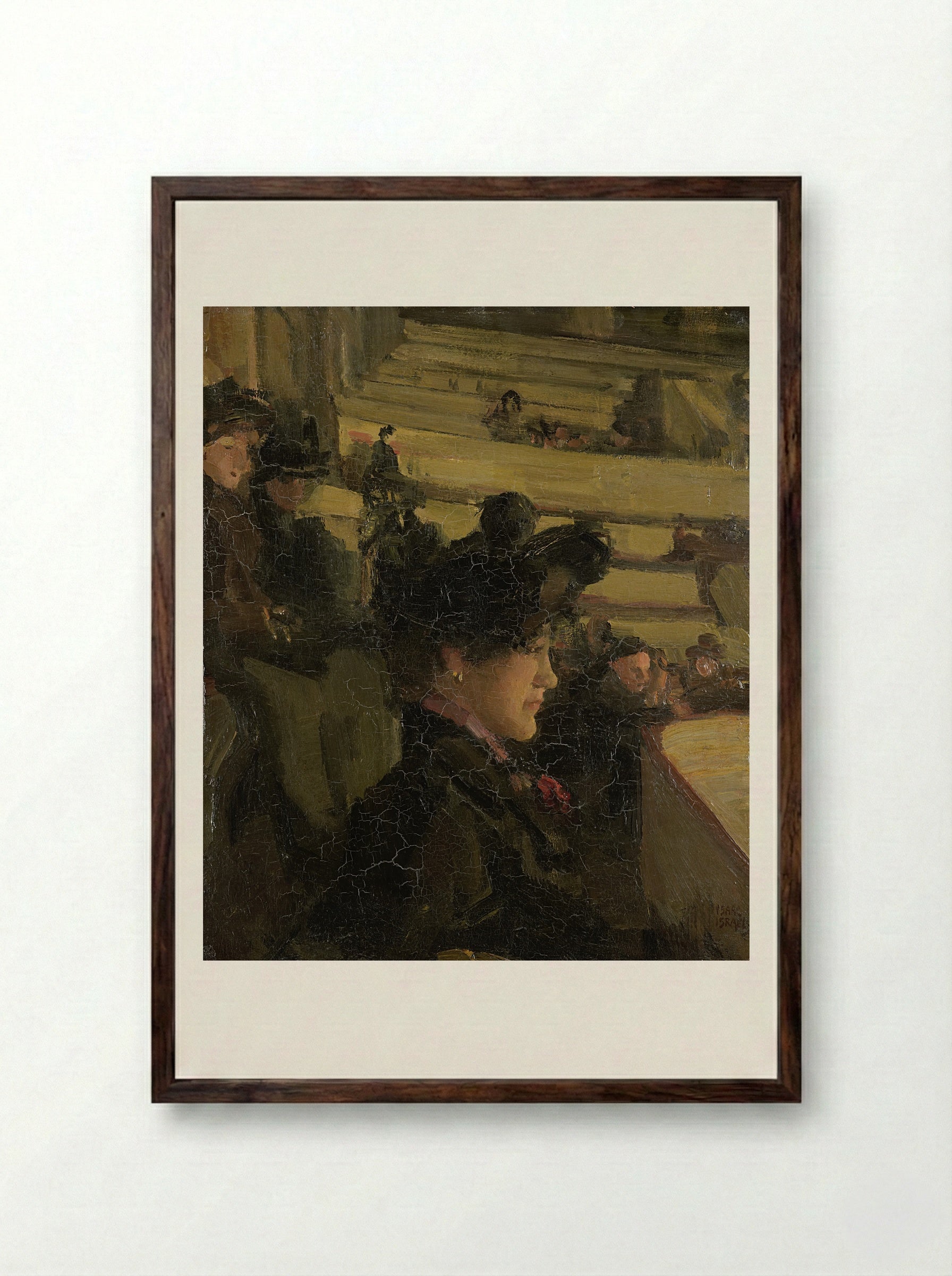 In het theater - Isaac Israels - Framed Print Dark Wood