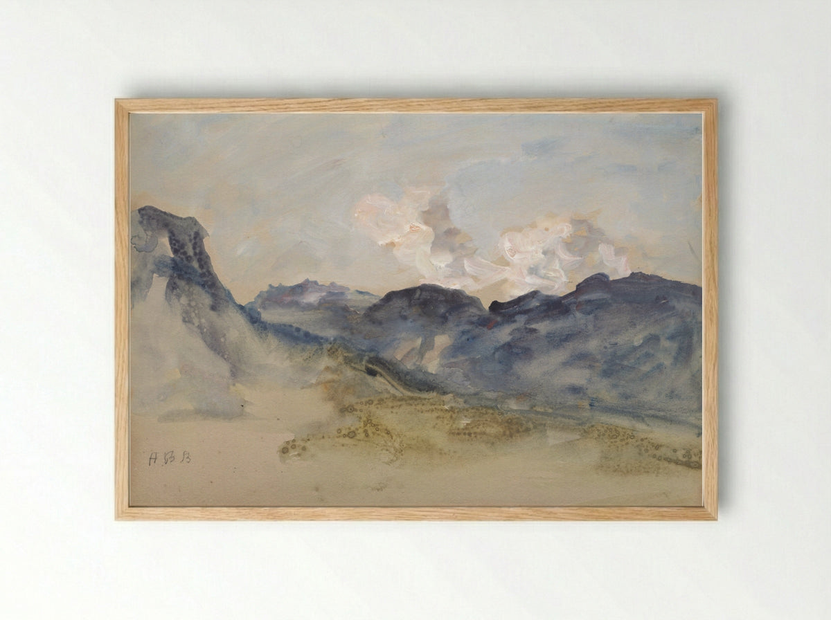 In the Alps - Hercules Brabazon Brabazon - Framed Print Wood