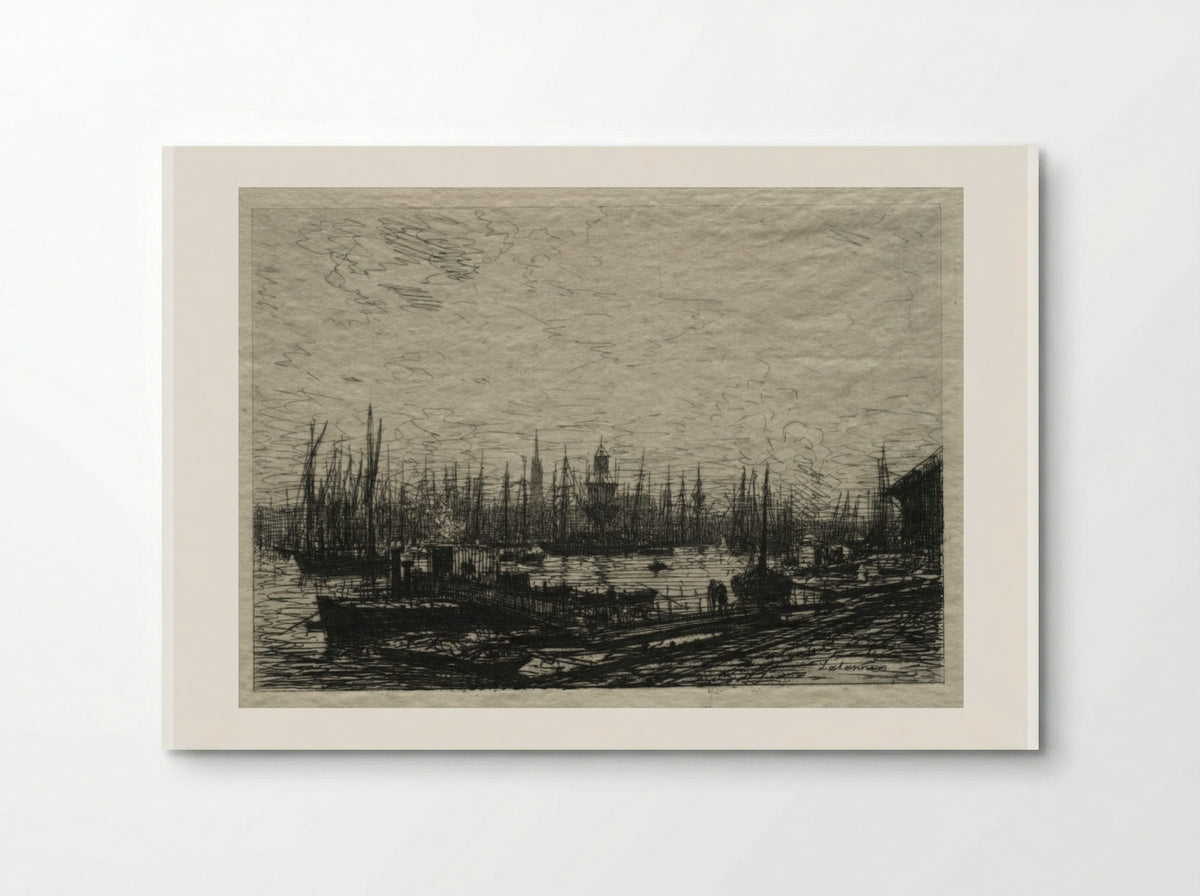 In the Bordeaux Harbor - Maxime Lalanne - Poster