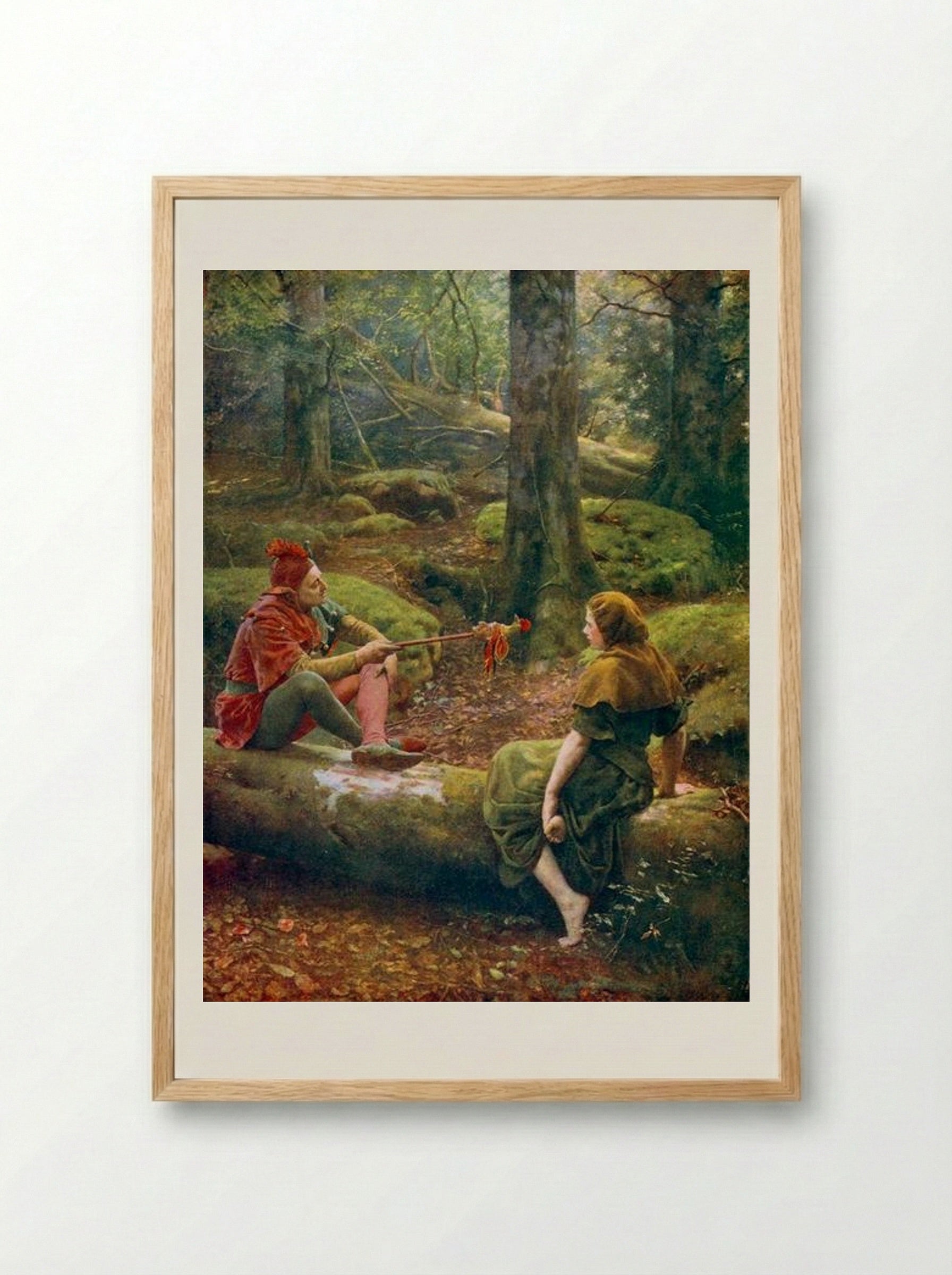 In the Forest of Arden - John Collier - Framed Print Wood