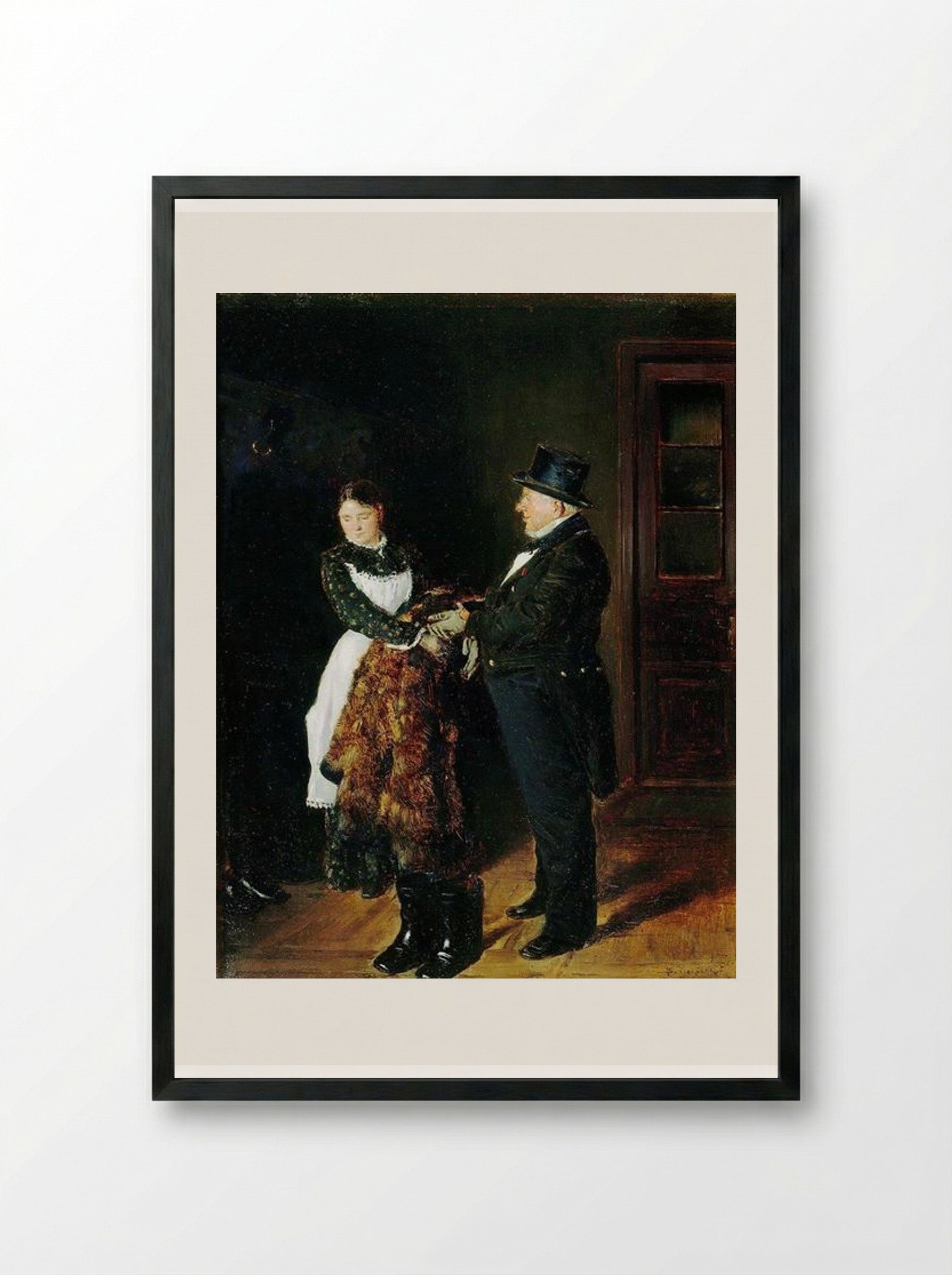 In the Hall - Vladimir Makovsky - Framed Print Black