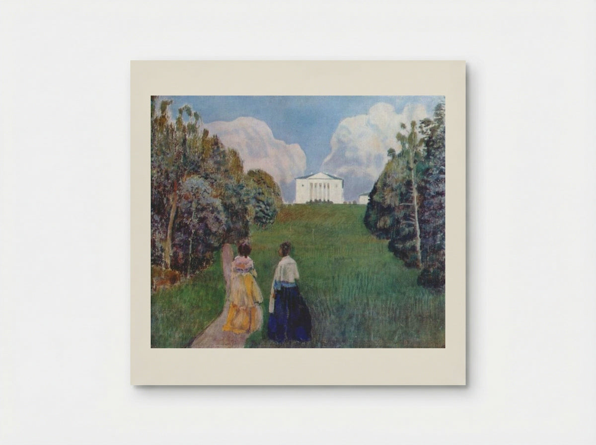 In the Light of the Setting Sun - Victor Borisov-Musatov - Poster