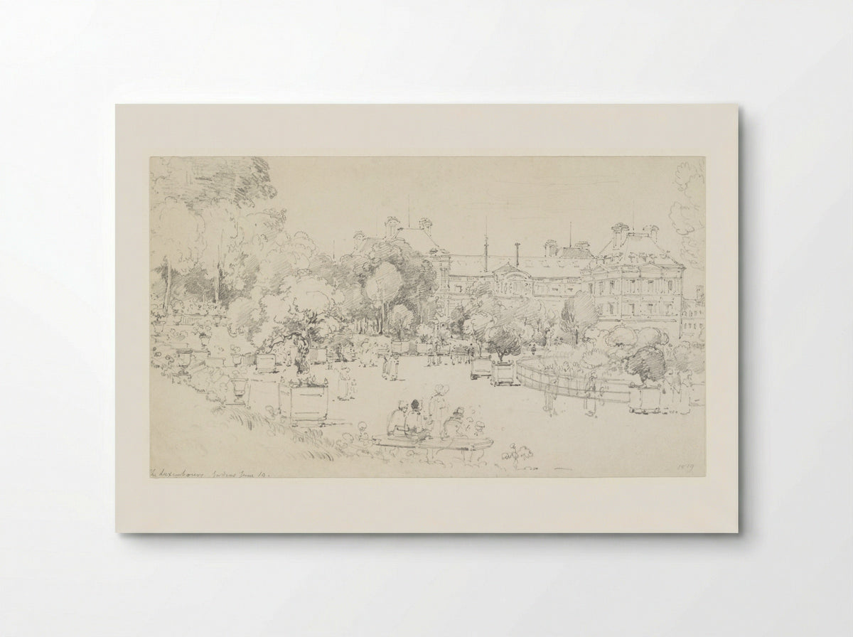 In the Luxembourg Gardens, Paris - Henry Edridge - Poster