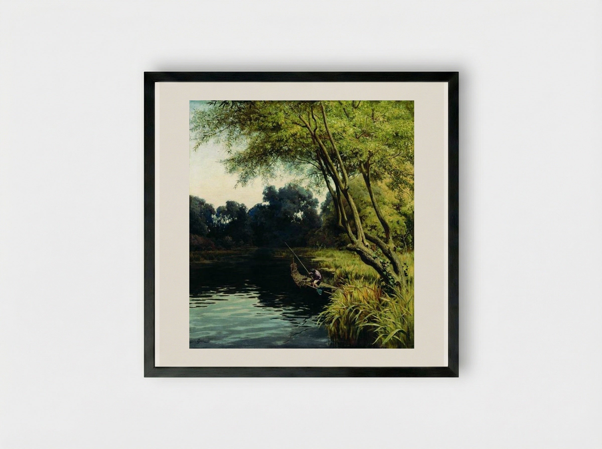 In the Meadow Thickets (Podolsk Province) - Volodymyr Orlovsky - Framed Print Black