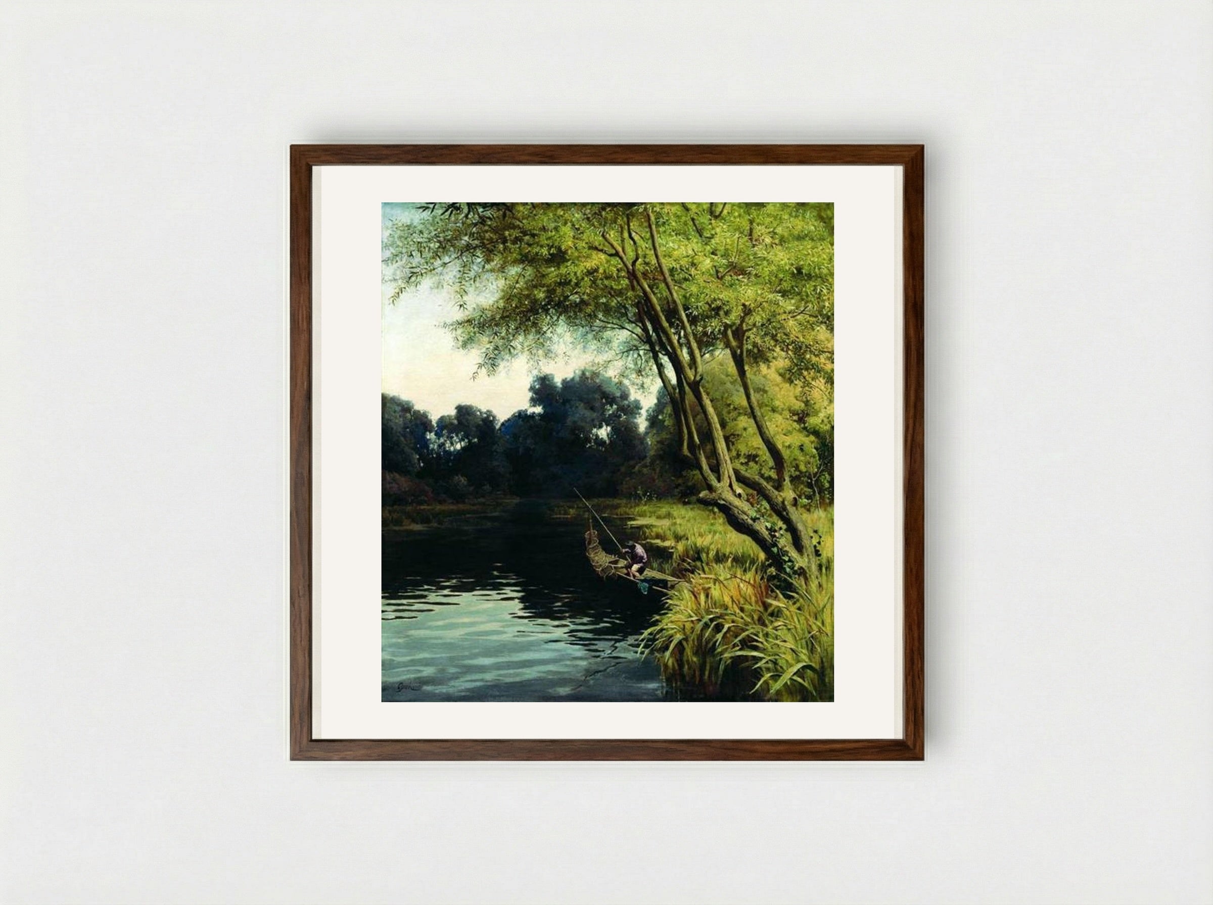 In the Meadow Thickets (Podolsk Province) - Volodymyr Orlovsky - Framed Print Dark Wood