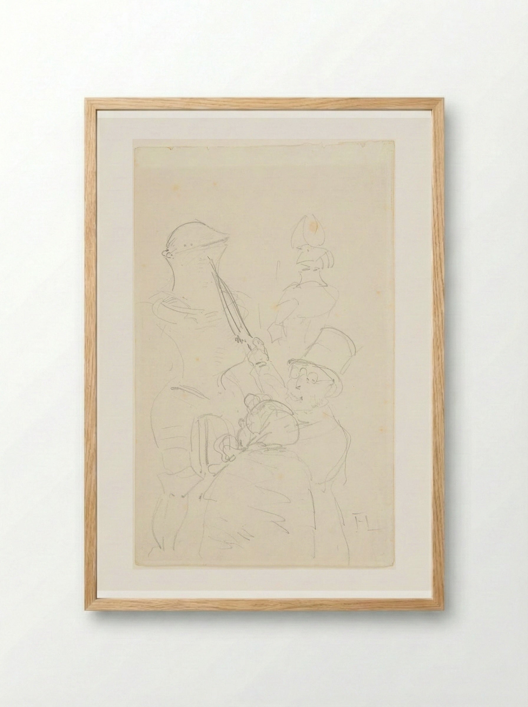 In the Museum - Henri de Toulouse-Lautrec - Framed Print Wood