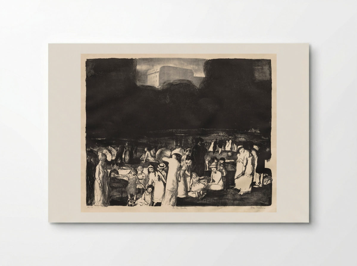 In the Park, Dark - George Bellows - Poster